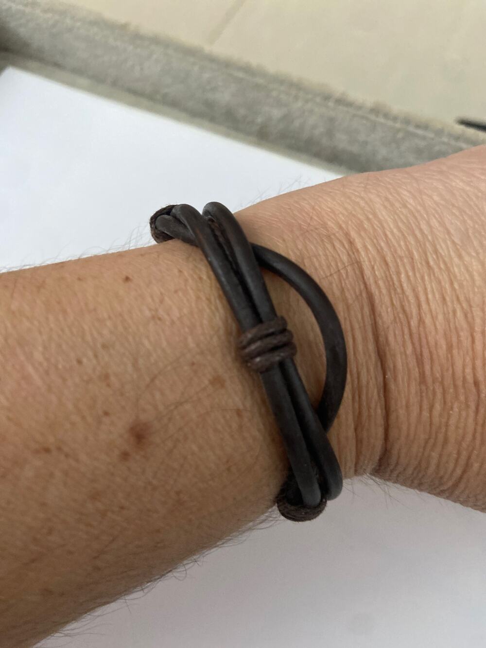 Brown cord bracelet